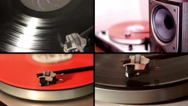 Přehrávání vinylové desky — Stock video