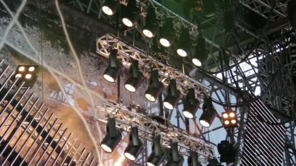 Concert stage- light moving — Αρχείο Βίντεο
