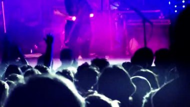 kalabalık bir rock konserinde 