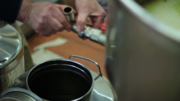 过程的生产特级初榨橄榄油 — 图库视频影像