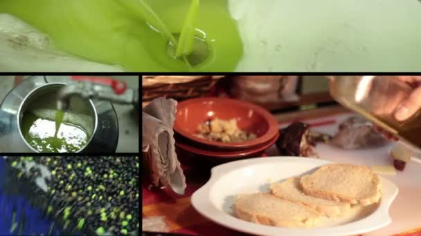 Proces van extra vierge olijfolie van de productie — Stockvideo
