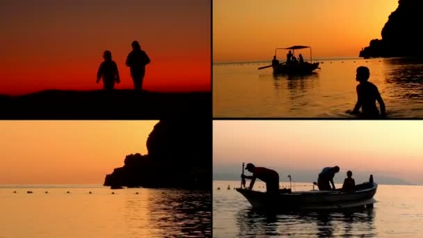 Summer, deniz kum ve tatil-Multiscreen — Stok video