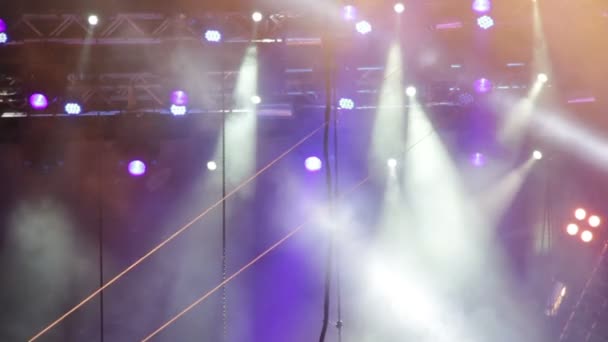 Concert podium verlichting — Stockvideo