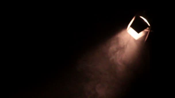 聚光灯照明与烟 — 图库视频影像