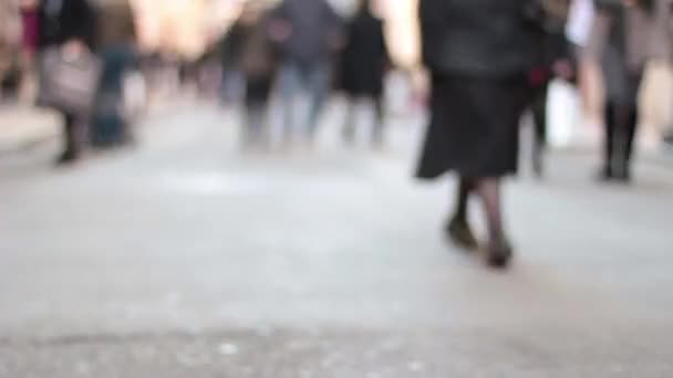 People walking in the street — Stock Video