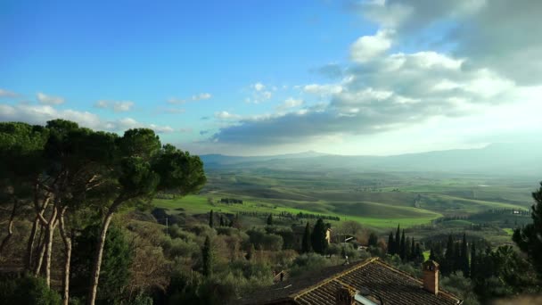 Tuscany platteland landschap — Stockvideo