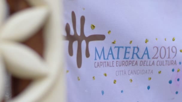 Matera capital europeia da cultura no ano 2019 — Vídeo de Stock