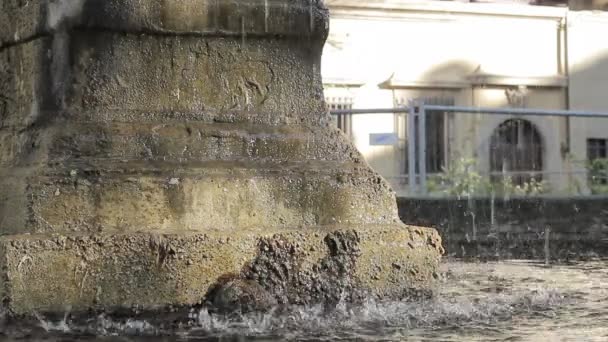 Крупним планом Фонтен murble в Римі — стокове відео