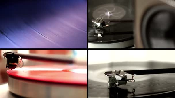 Přehrávání vinylové desky — Stock video