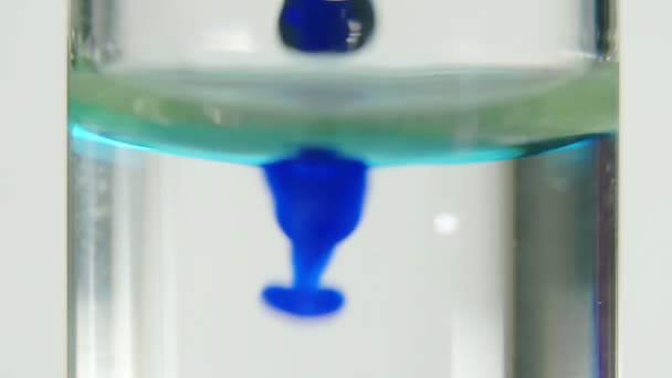 goutte bleue dans l'eau 