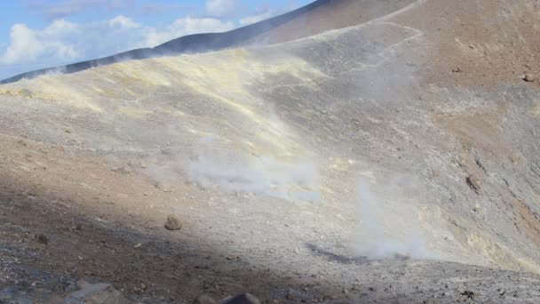 A Vulcano-sziget a szigetcsoport eolie — Stock videók