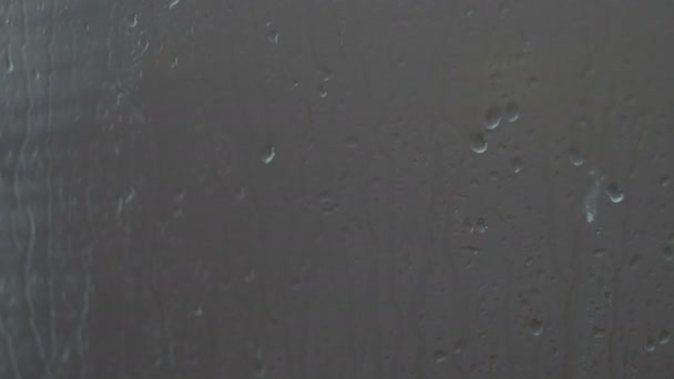 Rain drops on the glass — Stock Video