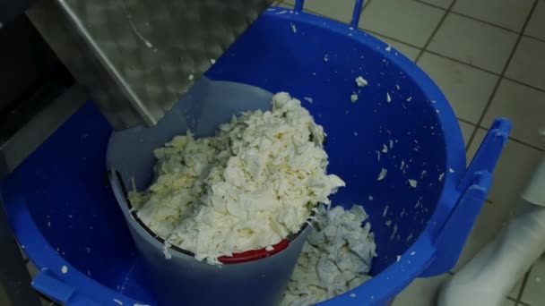 Proceso de producción de mozzarella italiana — Vídeo de stock