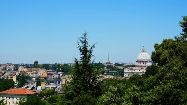 View of San Peter basilica — Stock Video