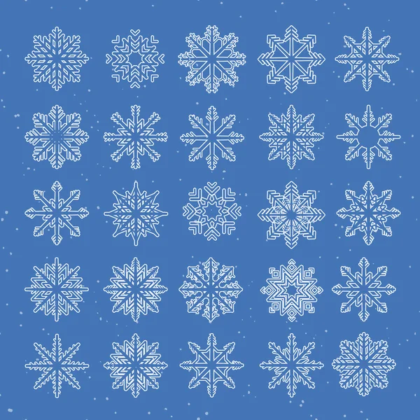 Sněhové vločky azurová pozadí pro vás dekorace — Stockový vektor