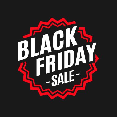 Siyah Cuma aydınlatma etiket 