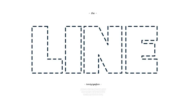 Vector line lettertype bold style modern typography — Stockvector