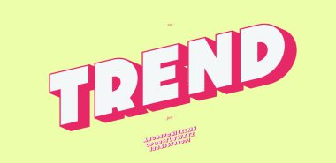 Vektör eğilimi 3d kalın biçimi