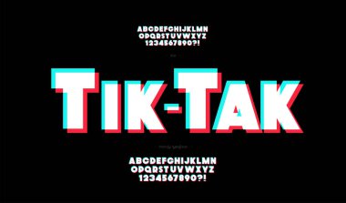 Vektör yazı tipi koyu hata etkisi biçimi