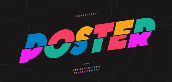 Vector poster lettertype bold style — Stockvector
