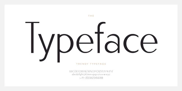 Elegant font sans serif style modern typography — Stock Vector