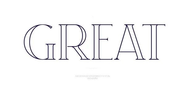 Lettertype sans serif style modern typografie — Stockvector