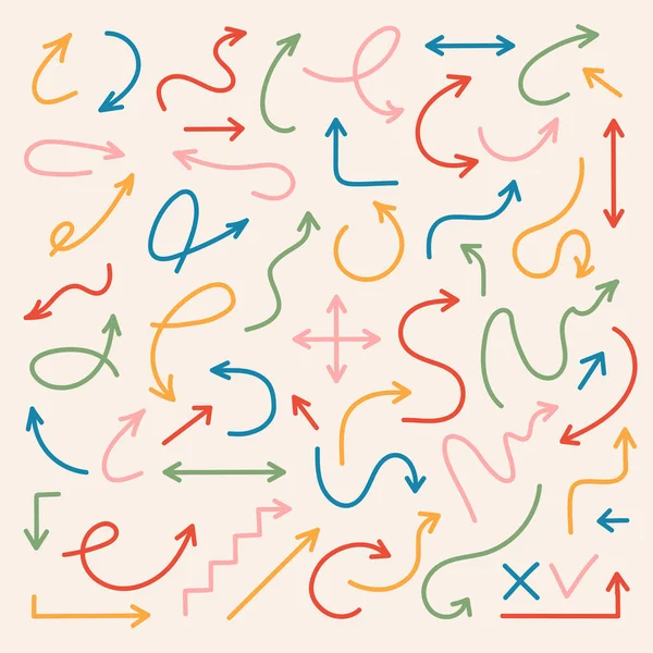 Vektör ok el çizimi renk biçimi