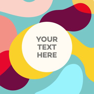 Sıvı soyut pankart şablon tasarımı