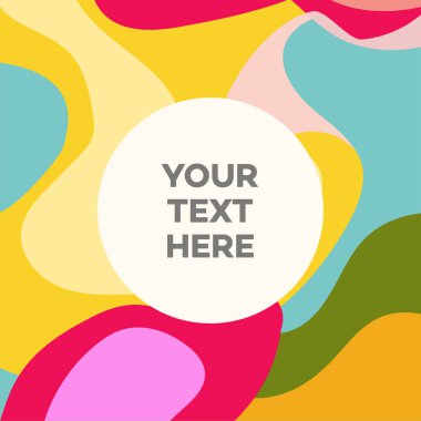 Sosyal medya için sıvı soyut pankart tasarımı