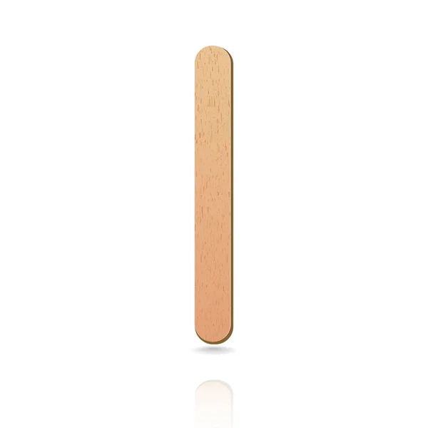 Παγωτό ξύλο υφή ραβδί ρεαλιστικό στυλ — Διανυσματικό Αρχείο
