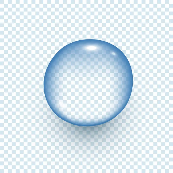 Vector drop water circle shape 3d realistic — Stock Vector