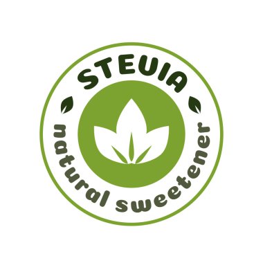Stevia etiketi doğal organik tatlandırıcı yerine bırakır