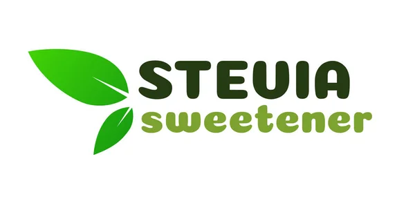 Vector stevia hojas símbolo aislado sobre fondo blanco — Vector de stock