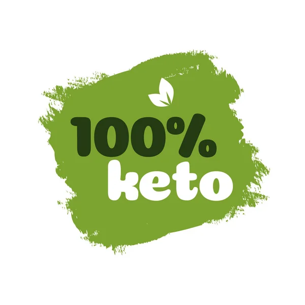 Crachá de nutrição de dieta amigável Keto —  Vetores de Stock
