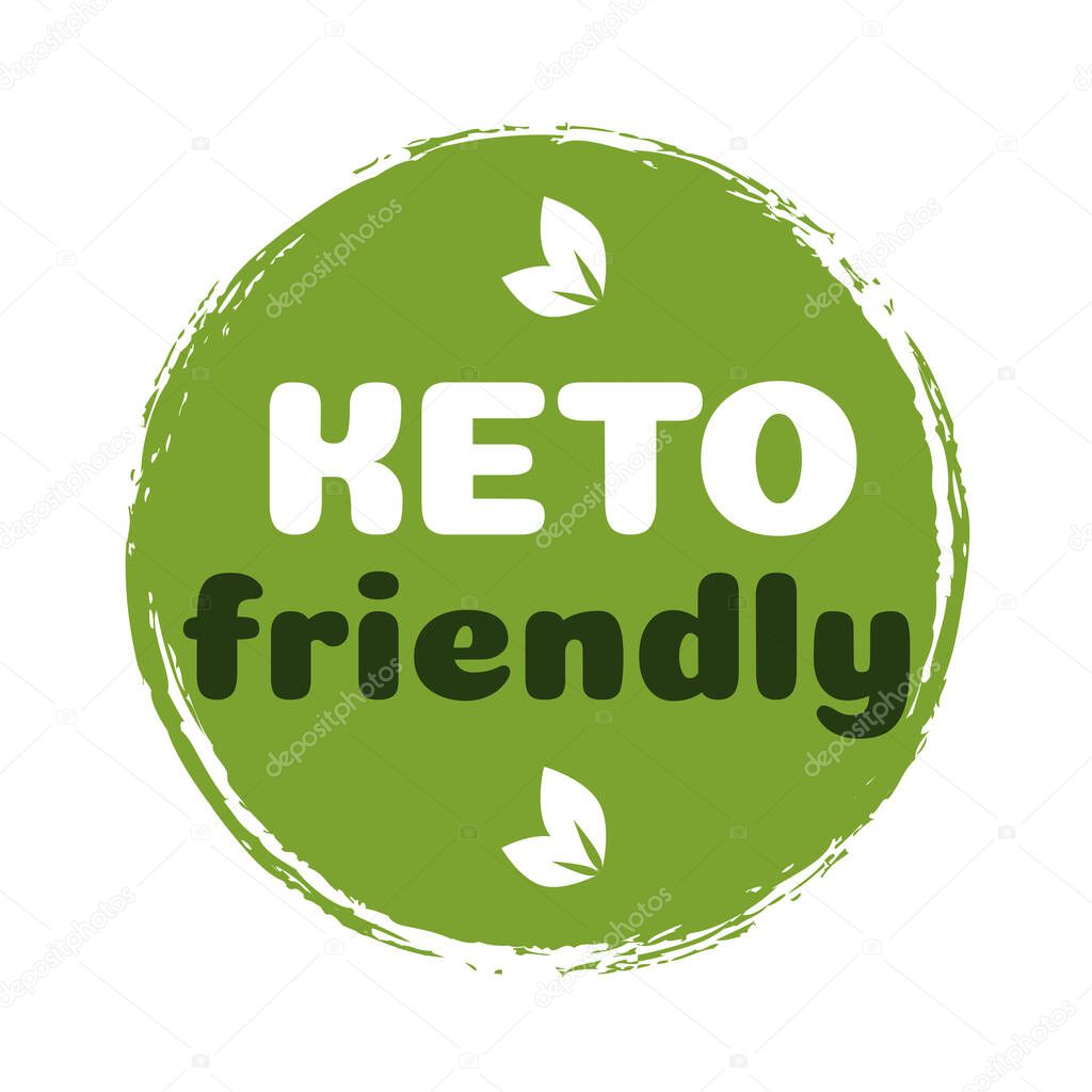 Keto friendly sign diet nutrition badge