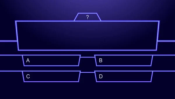 Kérdés és válaszok vektor sablon neon stílus — Stock Vector