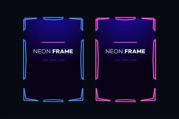 Neon ram mall modernt tema — Stock vektor