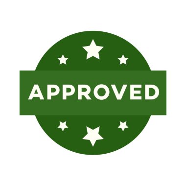 Beyaz arkaplan üzerinde onaylanmış etiket izo