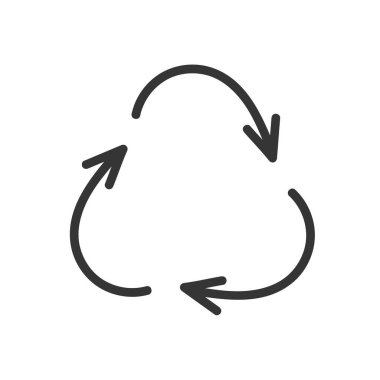 Vektör geri dönüşüm sembolü el çizim biçimi