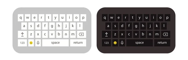 Telefone teclado moderno isolado no fundo branco —  Vetores de Stock