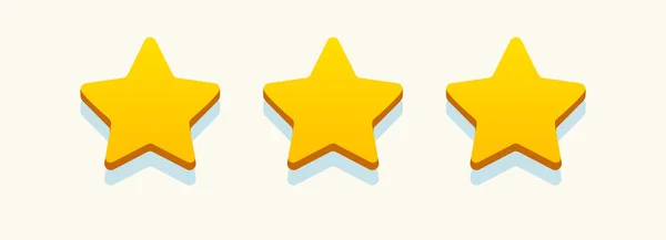 Hodnocení hvězd zlatá barva realistický styl — Stockový vektor