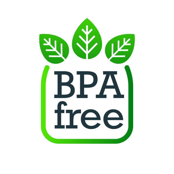 Bpa free label with leaves-no phthalates