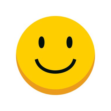 Gülen yüz vektör simgesi beyaz arkaplanda izole