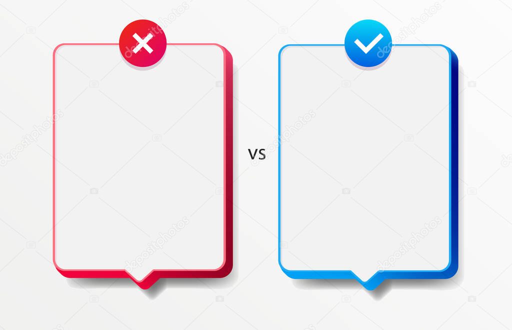 Facts vs myths card realistic style