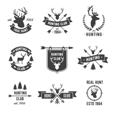 Hunter siyah lebel seti