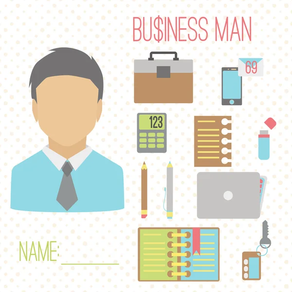 Homem de negócios conjunto — Vetor de Stock