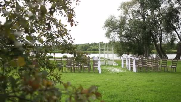 Arc de mariage décoré style rustique — Video