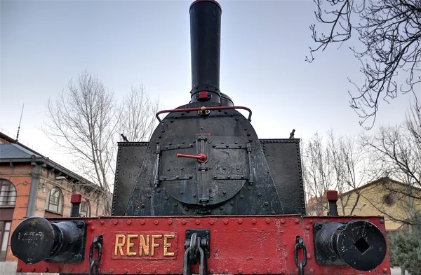 Alte Lokomotive des Madrider Eisenbahnmuseums — Stockfoto