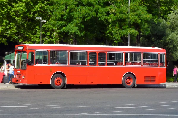 public transport bus red