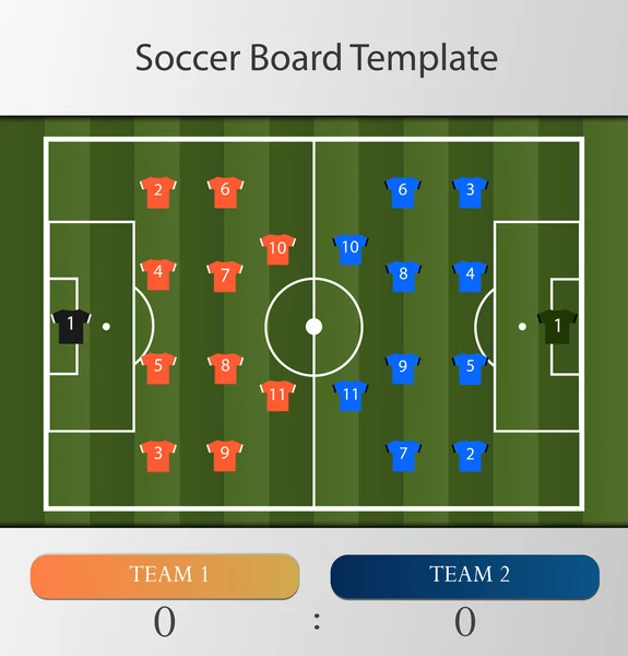 Modèle de carte de football — Image vectorielle